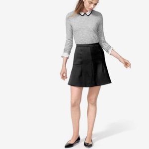 J Crew Fluted Crepe Mini Skirt